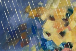 XXL Öl Gemälde 'Milder Regenschauer' | Handgemaltes Unikat