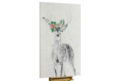XXL Öl Gemälde 'Miss Deer' | Handgemaltes Unikat