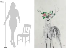 XXL Öl Gemälde 'Miss Deer' | Handgemaltes Unikat