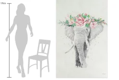 XXL Öl Gemälde 'Miss Elephant' | Handgemaltes Unikat