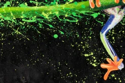 XXL Öl Gemälde 'Mister Frog' | Handgemaltes Unikat