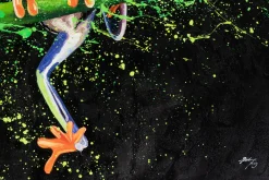 XXL Öl Gemälde 'Mister Frog' | Handgemaltes Unikat