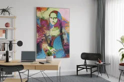 XXL Öl Gemälde 'Mona Lisa mag es Bunt' | Handgemaltes Unikat