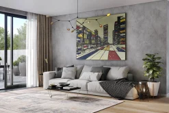 XXL Öl Gemälde 'Mondrian World' | Handgemaltes Unikat