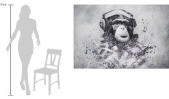 XXL Öl Gemälde 'Monkey Records' | Handgemaltes Unikat