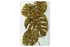 XXL Öl Gemälde 'Monstera on Marble' | Handgemaltes Unikat