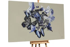 XXL Öl Gemälde 'Moonlight Butterflies' | Handgemaltes Unikat