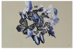 XXL Öl Gemälde 'Moonlight Butterflies' | Handgemaltes Unikat