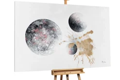 XXL Öl Gemälde 'Moon Triumvirate' | Handgemaltes Unikat