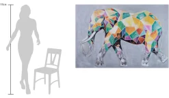 XXL Öl Gemälde 'Mosaic Elephant' | Handgemaltes Unikat