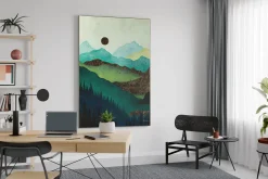 XXL Öl Gemälde 'Mountains Dawn' | Handgemaltes Unikat