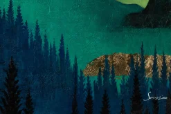 XXL Öl Gemälde 'Mountains Dawn' | Handgemaltes Unikat