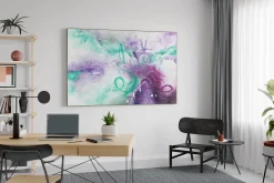 XXL Öl Gemälde 'Neon Bursts' | Handgemaltes Unikat