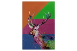 XXL Öl Gemälde 'Neon Deer' | Handgemaltes Unikat