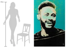 XXL Öl Gemälde 'Neymar’s Joy' | Handgemaltes Unikat