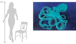 XXL Öl Gemälde 'Octopus Adventure' | Handgemaltes Unikat