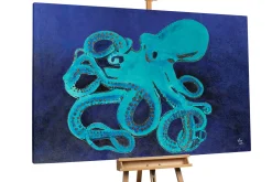 XXL Öl Gemälde 'Octopus Adventure' | Handgemaltes Unikat