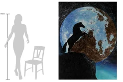 XXL Öl Gemälde 'On Top of the World' | Handgemaltes Unikat