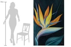 XXL Öl Gemälde 'Papageienblume' | Handgemaltes Unikat