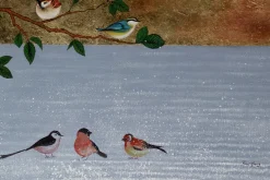 XXL Öl Gemälde 'Paradies der Vögel' | Handgemaltes Unikat