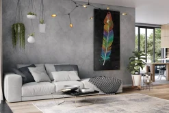 XXL Öl Gemälde 'Paradise Feather' | Handgemaltes Unikat