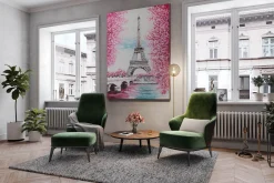 XXL Öl Gemälde 'Paris Love' | Handgemaltes Unikat