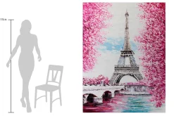 XXL Öl Gemälde 'Paris Love' | Handgemaltes Unikat