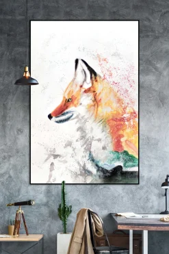 XXL Öl Gemälde 'Patient Fox' | Handgemaltes Unikat