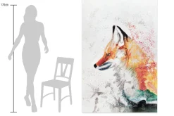XXL Öl Gemälde 'Patient Fox' | Handgemaltes Unikat