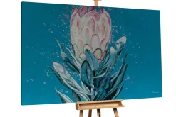 XXL Öl Gemälde 'Petite Protea' | Handgemaltes Unikat