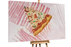 XXL Öl Gemälde 'Pizzaliebe' | Handgemaltes Unikat