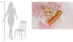 XXL Öl Gemälde 'Pizzaliebe' | Handgemaltes Unikat