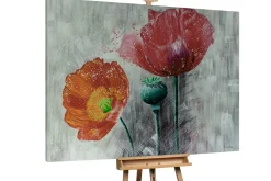 XXL Öl Gemälde 'Poppy Family' | Handgemaltes Unikat