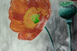 XXL Öl Gemälde 'Poppy Family' | Handgemaltes Unikat