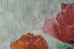 XXL Öl Gemälde 'Poppy Family' | Handgemaltes Unikat