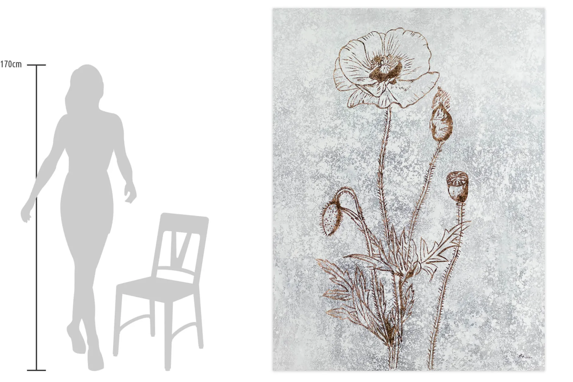 XXL Öl Gemälde 'Poppy Power' | Handgemaltes Unikat