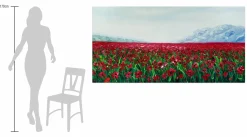 XXL Öl Gemälde 'Poppy Sea' | Handgemaltes Unikat