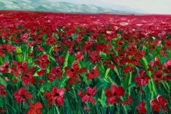 XXL Öl Gemälde 'Poppy Sea' | Handgemaltes Unikat