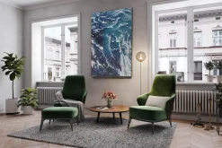 XXL Öl Gemälde 'Powerful Waves' | Handgemaltes Unikat