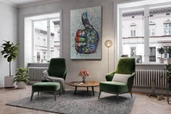 XXL Öl Gemälde 'Power of Positivity' | Handgemaltes Unikat