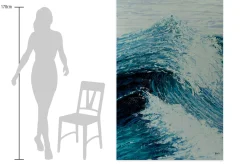 XXL Öl Gemälde 'Power of the Ocean' | Handgemaltes Unikat
