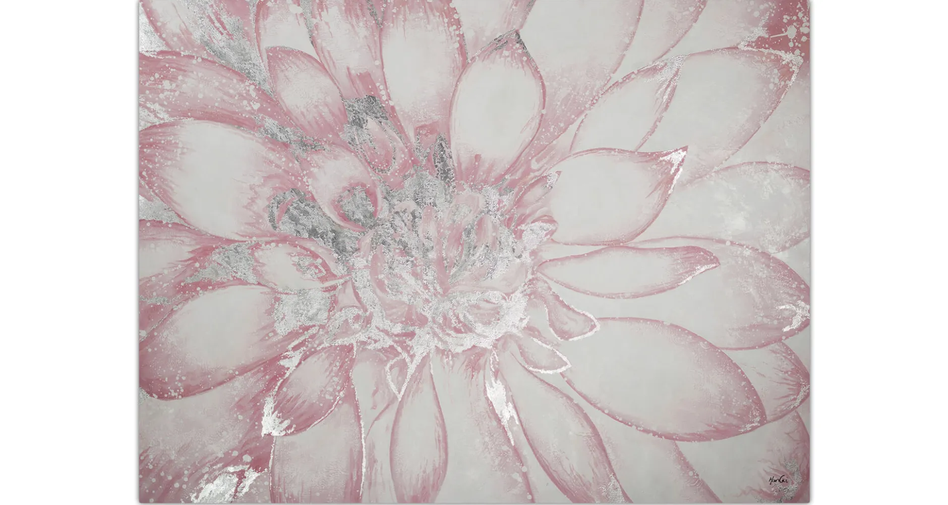 XXL Öl Gemälde 'Pretty Petals' | Handgemaltes Unikat