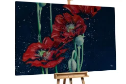 XXL Öl Gemälde 'Pristine Poppies' | Handgemaltes Unikat