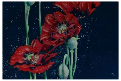 XXL Öl Gemälde 'Pristine Poppies' | Handgemaltes Unikat
