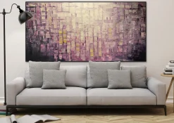 XXL Öl Gemälde 'Purple Panels' | Handgemaltes Unikat