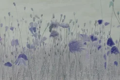 XXL Öl Gemälde 'Purple Poppy Field' | Handgemaltes Unikat