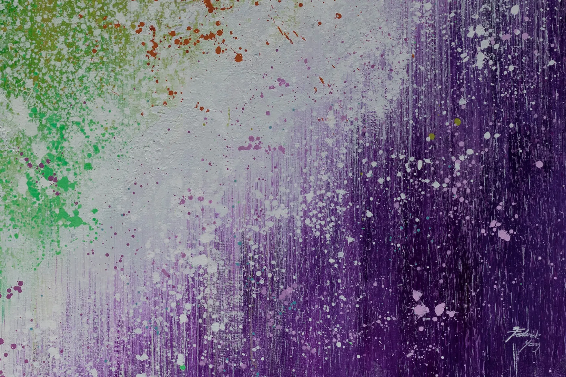 XXL Öl Gemälde 'Rainbow Rush' | Handgemaltes Unikat