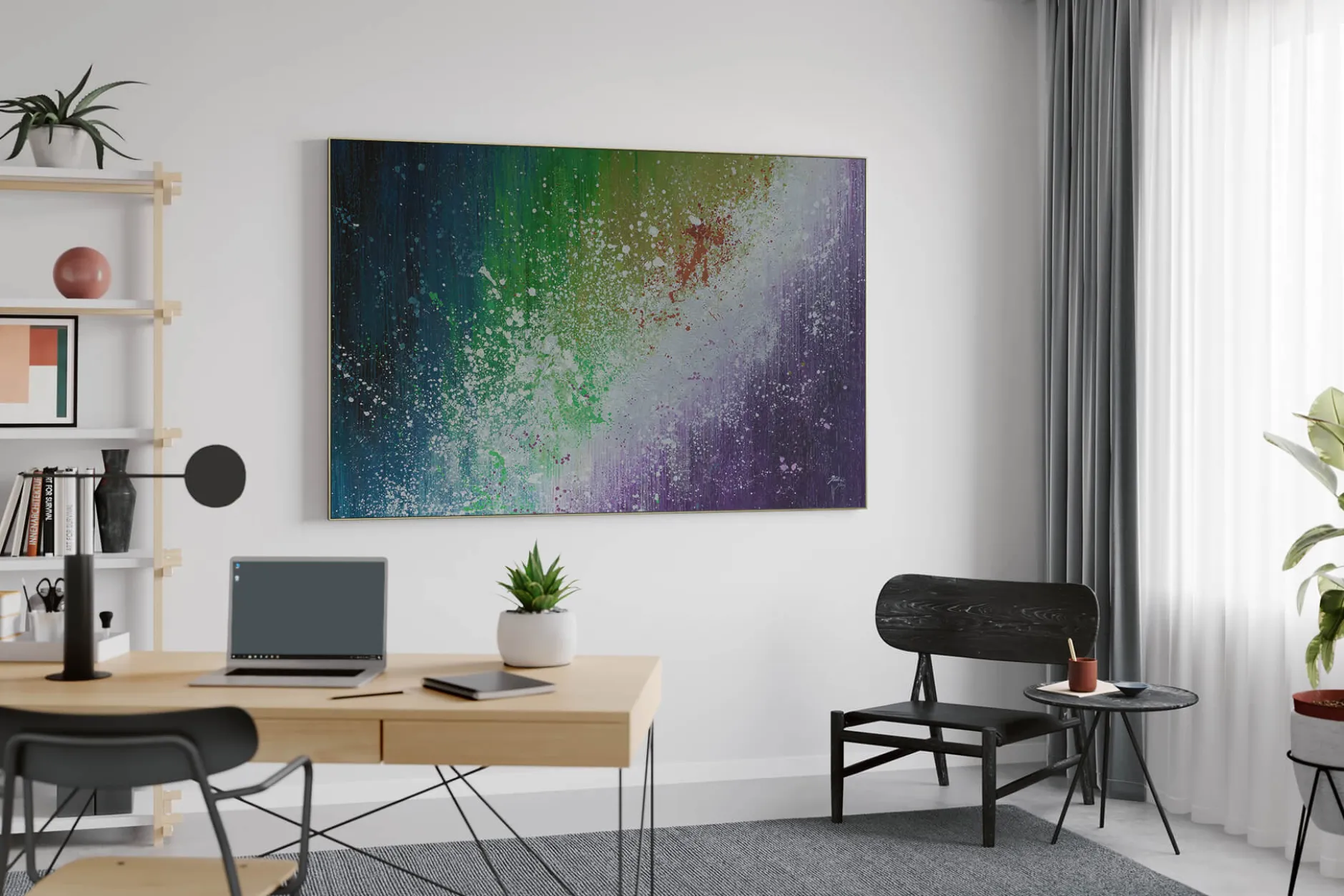 XXL Öl Gemälde 'Rainbow Rush' | Handgemaltes Unikat