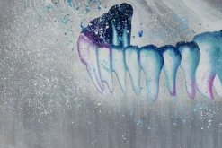 XXL Öl Gemälde 'Rainbow Teeth' | Handgemaltes Unikat