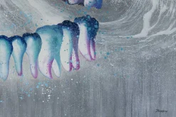XXL Öl Gemälde 'Rainbow Teeth' | Handgemaltes Unikat